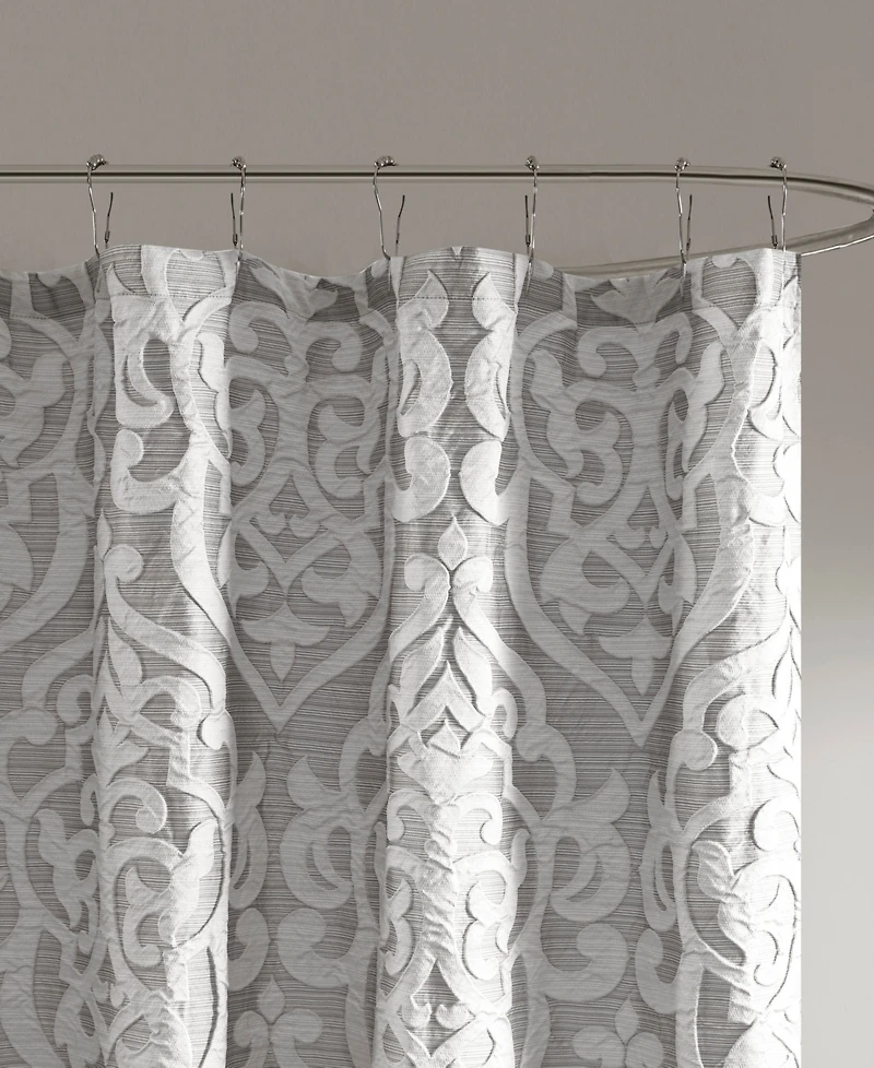 Madison Park Odette Jacquard Shower Curtain, 72" x