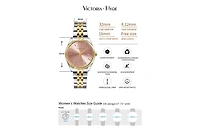 Women's Watch 32mm Dial Calendar Stainless Steel Strap Victoria Hyde
