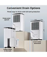 150 Pint 7,000 Sq. Ft Energy Star Dehumidifier with Pump for Extra Large Rooms & Basements