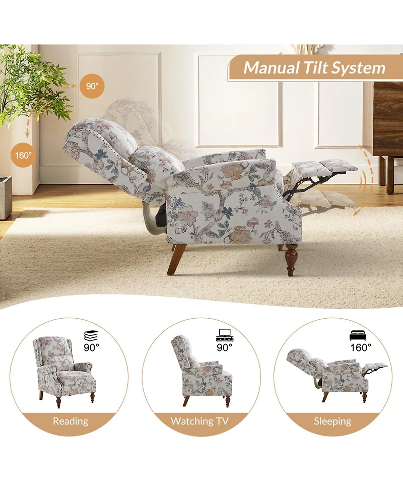 Alexander Traditional Manual Recliner With Variety Fabric
