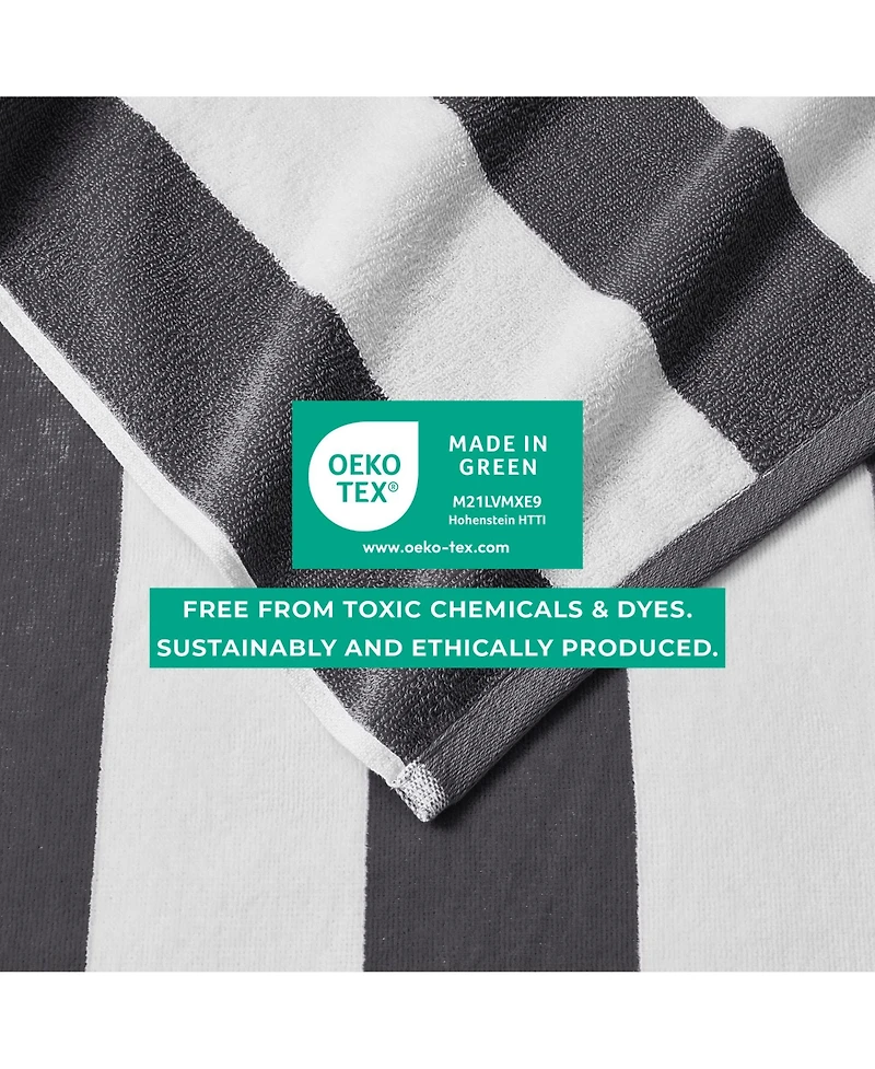 Linery & Co. Oversized Cotton Cabana Beach Towel, Single - 35" x 70"