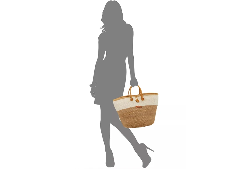 Earth Life Handwoven Sisal Straw Basket Tote