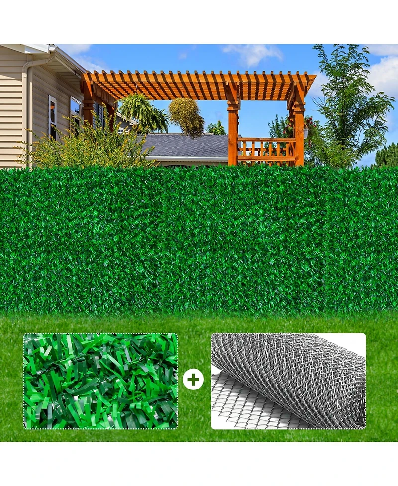 Artificial Green Fence, Strong and Durable Outdoor Fence Waterproof for Outdoor Gardens, Courtyards