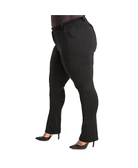 Poetic Justice Plus Size Ponte Classic Casual Pant