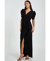 Quiz Women's Puff Sleeve Maxi Dress
