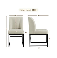 Yaheetech Upholstered Fabric Dining Room Chairs
