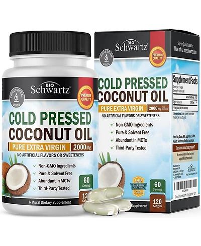 Coconut Oil Capsules 2000mg