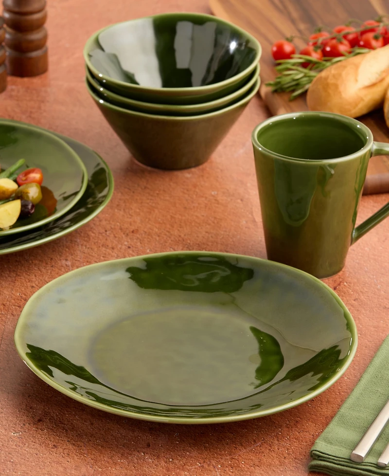 Certified International Verde Dinner Plates, Set of 4, Service for 4