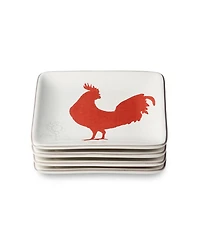 Certified International Vintage Farm Canape Plates, Set of 4, Service for 4