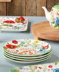 Certified International Greenhouse Dinner Plates, Set of 4, Service for 4