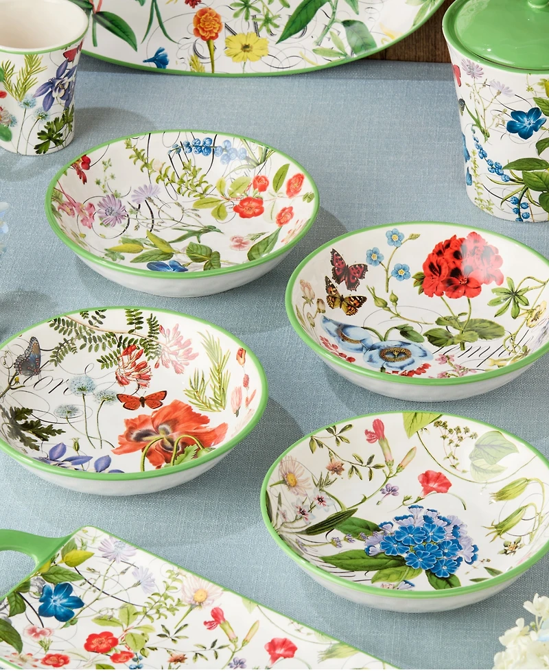 Certified International Greenhouse Soup Bowls, Set of 4, Service for 4