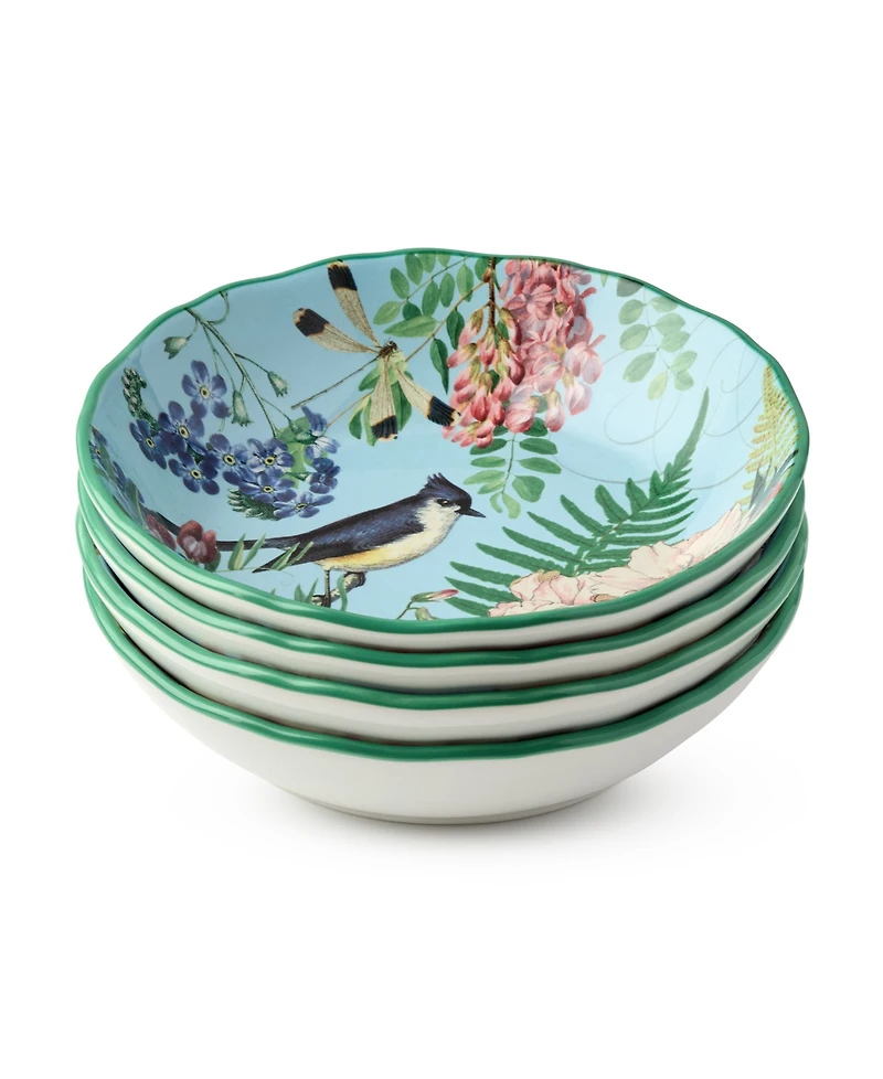 Certified International Flora Soup Bowls, Set of 4, Service for 4