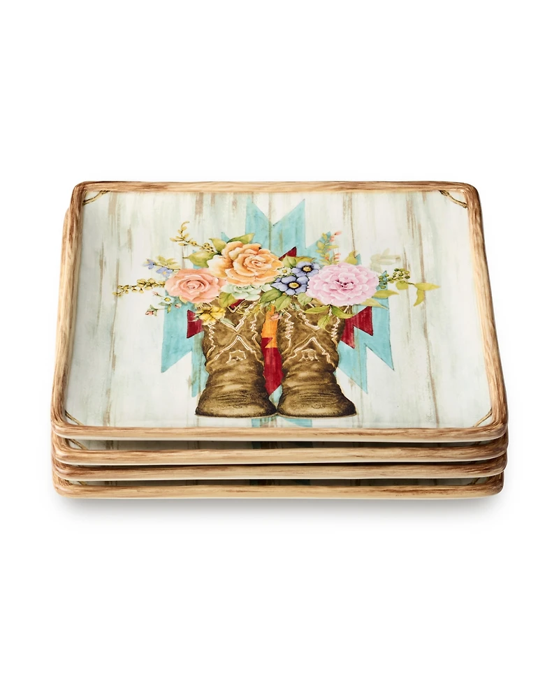 Certified International Rosewood Salad Plates, Set of 4, Service for 4