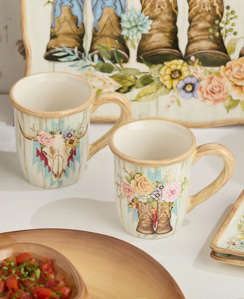 Certified International Rosewood Mugs, Set of 4