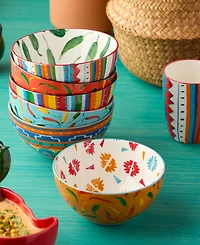 Certified International Caliente All-Purpose Bowls, Set of 6, Service for 6