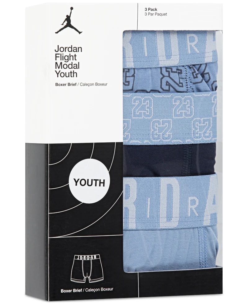 Jordan Big Boys 23 Monogram Boxer Briefs, 3 Pack