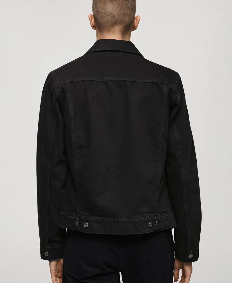 Mango Men's Pockets Detail Denim Jacket