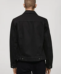 Mango Men's Pockets Detail Denim Jacket