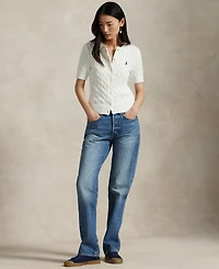 Polo Ralph Lauren Women's Cable-Knit Cotton Short-Sleeve Cardigan