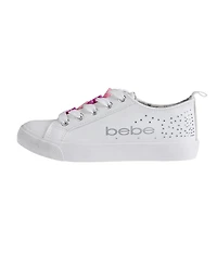 Bebe Little Girls Low Top with Rhinestone Spray Sneakers