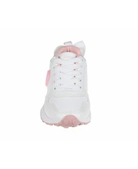 Bebe Little Girls with Bebe Medallion and Double Layer Bow at Back Jogger Sneakers