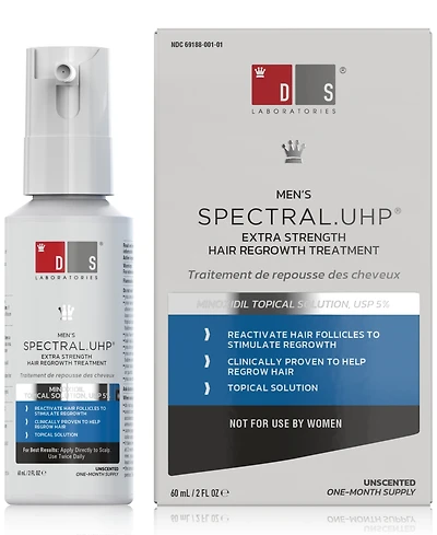 Ds Laboratories Spectral.uhp Men's Extra Strength Hair Regrowth Treatment With Minoxidil 5%, 60 ml