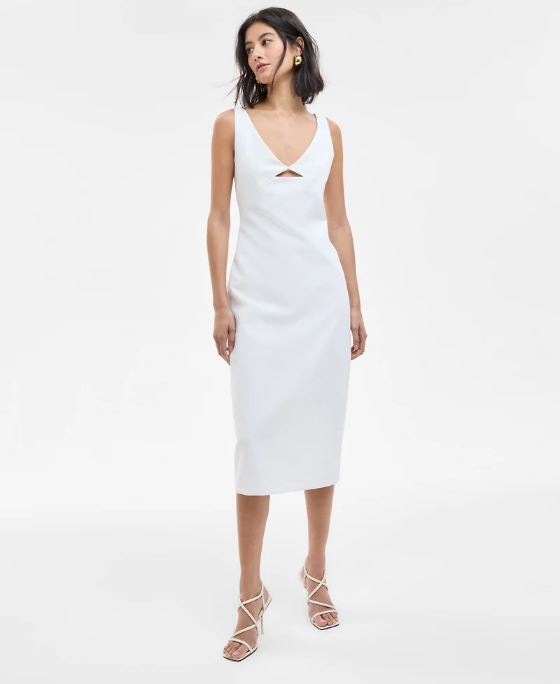 Hugo Women's Sleeveless Cutout Midi Bodycon Dress