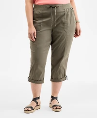 Style & Co Plus D-Ring Cuffed Capri Pants, Exclusively at Macy's