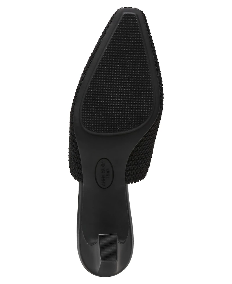 Anne Klein Women's Sianna Knit Block Heel Mules