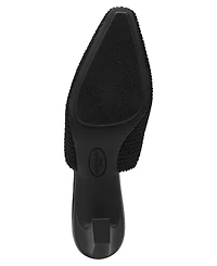 Anne Klein Women's Sianna Knit Block Heel Mules