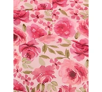 Crystal Doll Juniors' Floral-Print Tie-Front Flutter-Sleeve Tiered-Hem Dress