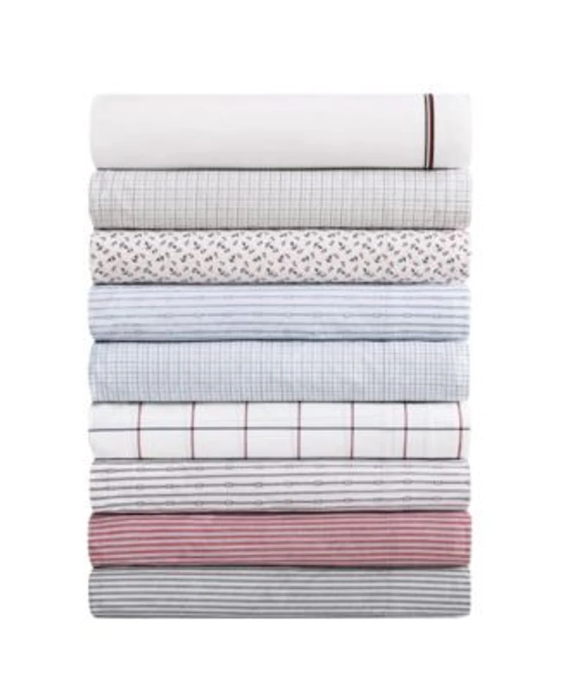 Tommy Hilfiger Printed 200 Thread Count Cotton Percale Sheet Set