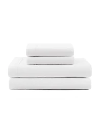 Tommy Hilfiger Solid 200-Thread Count Hem Stripe Cotton Percale -Pc. Sheet Set