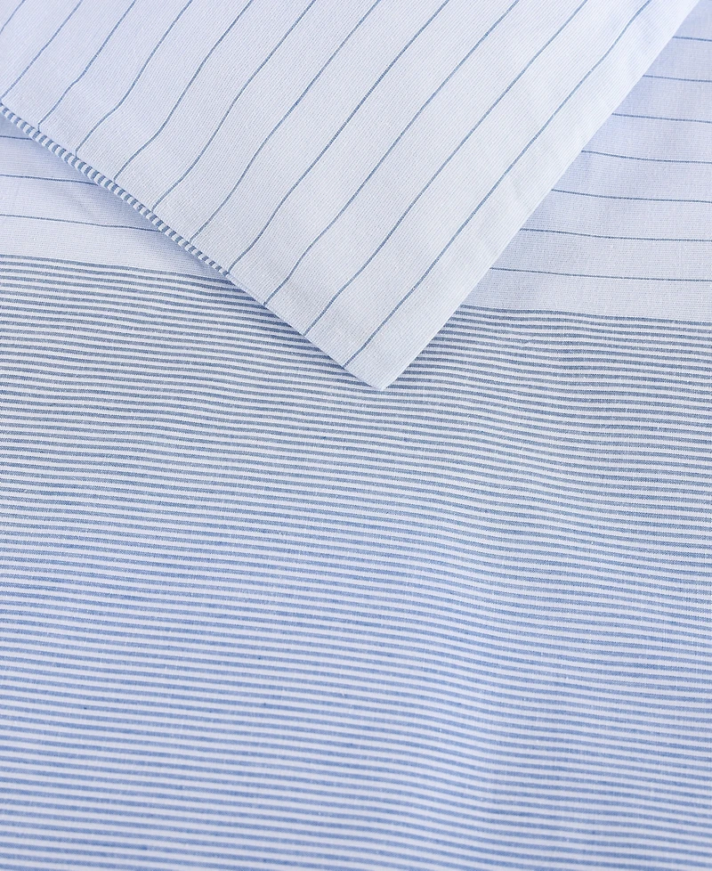 Tommy Hilfiger Modern Stripe Cotton 3-Pc. Duvet Cover Set