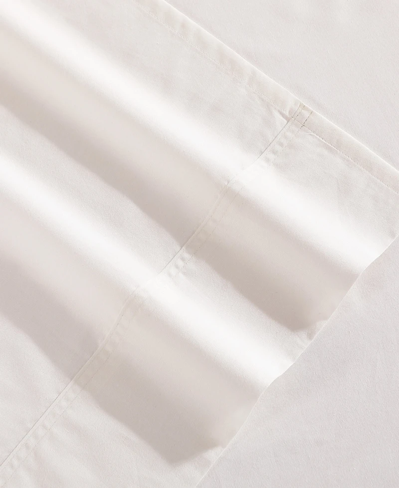 Tommy Hilfiger Solid 200-Thread Count Cotton Percale -Pc. Sheet Set
