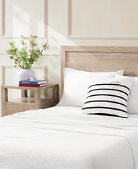 Tommy Hilfiger Placement Stripe Knitted Square Pillow, 20" X 20"