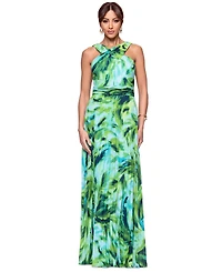 Xscape Women's Sleeveless Printed Chiffon Dress