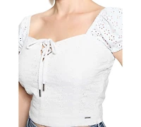 Guess Women's Eliane Off-The-Shoulder Cropped Top