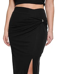 Guess Women's Aimee Embellished Side-Drape Maxi Skirt