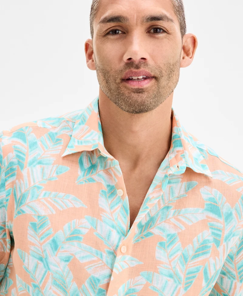 Club Room Men's Leaf-Print Shirt, Exclusively at Macy's