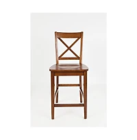Simplicity Solid Wood Classic X-Back Counter Stool (Set of 2)