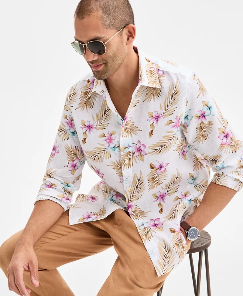 Club Room Men's Amista Floral Linen Shirt