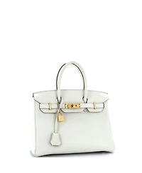 Pre-Owned Hermes Birkin 30 Handbag Light Togo with Gold Hardware