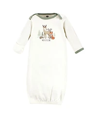 Hudson Baby Baby Boys Hudson Unisex 3Pk Interlock Gowns