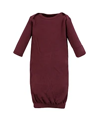 Hudson Baby Boys Thermal Gown 3pk, Sage Dinosaur, Newborn