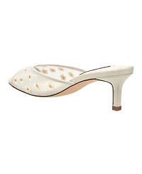 French Connection Nancy Mesh Embroidered Kitten Heel