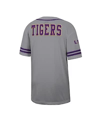 Colosseum Men's Gray Lsu Tigers Free Spirited Baseball Jersey