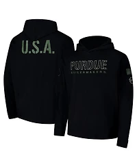 Colosseum Men's Black Purdue Boilermakers Oht Military Appreciation Hoodie Long Sleeve T-Shirt