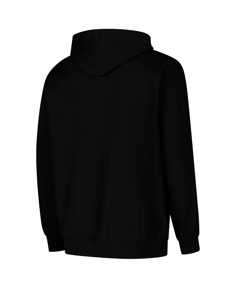 Colosseum Men's Black Temple Owls Arch Logo 3.0 Full-Zip Hoodie