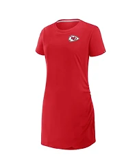 Fanatics Women's Red Kansas City Chiefs Level Up Relaxed Fit Drape Dress